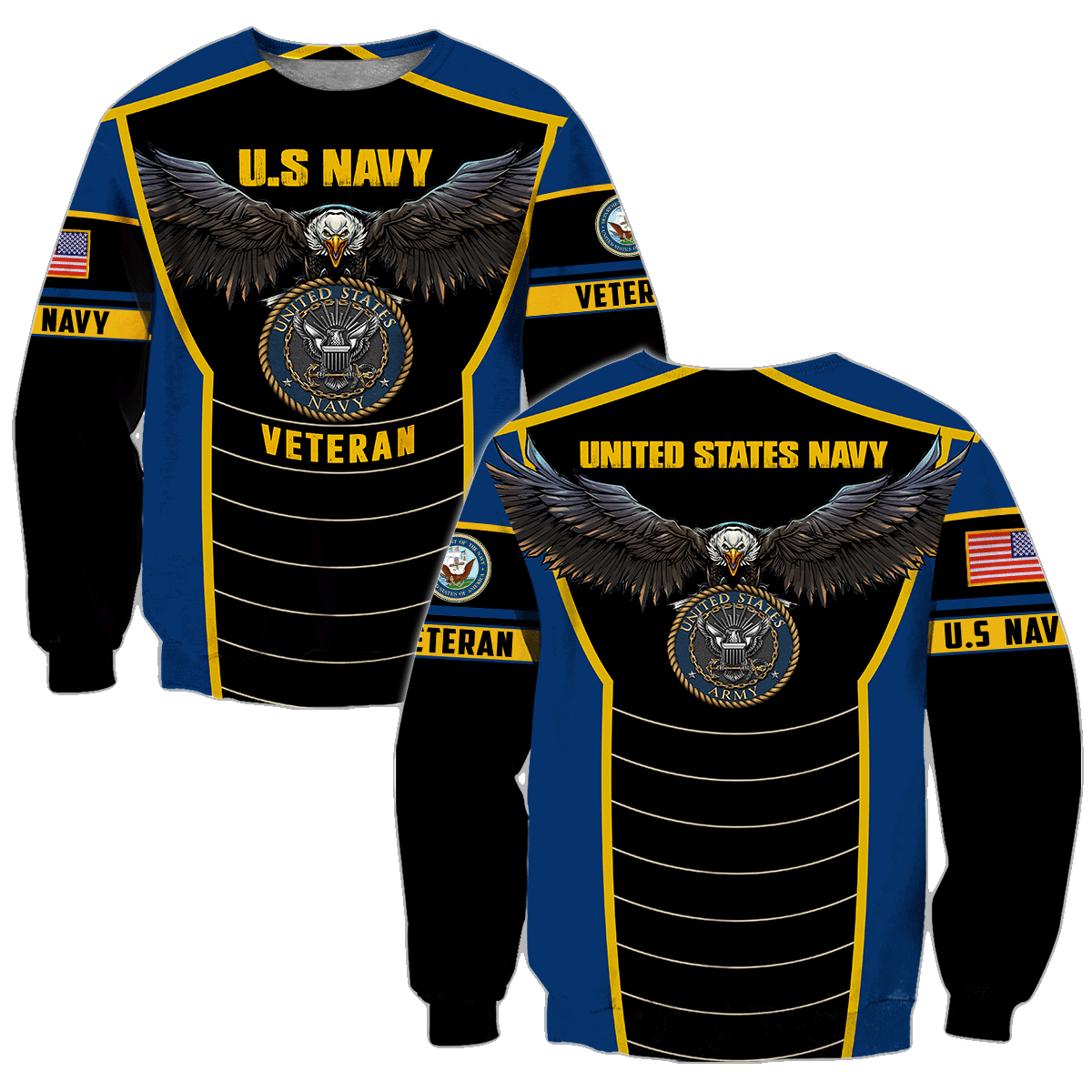 U.S Navy veteran Eagle Pride design 3d print shirts Proud Military