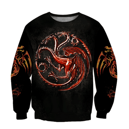 Premium Unisex All Over Printed Red Dragon Tatoo Shirts MEI