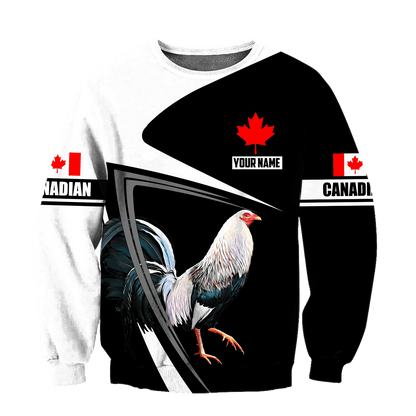 Personalized Canadian Rooster 3D Printed Unisex Shirt
