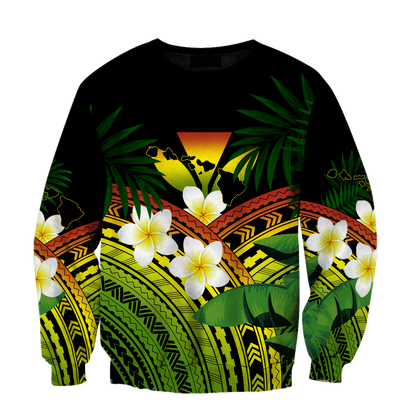 Polynesian Habiscus Kanaka Hawaii 3D Unisex Hoodie