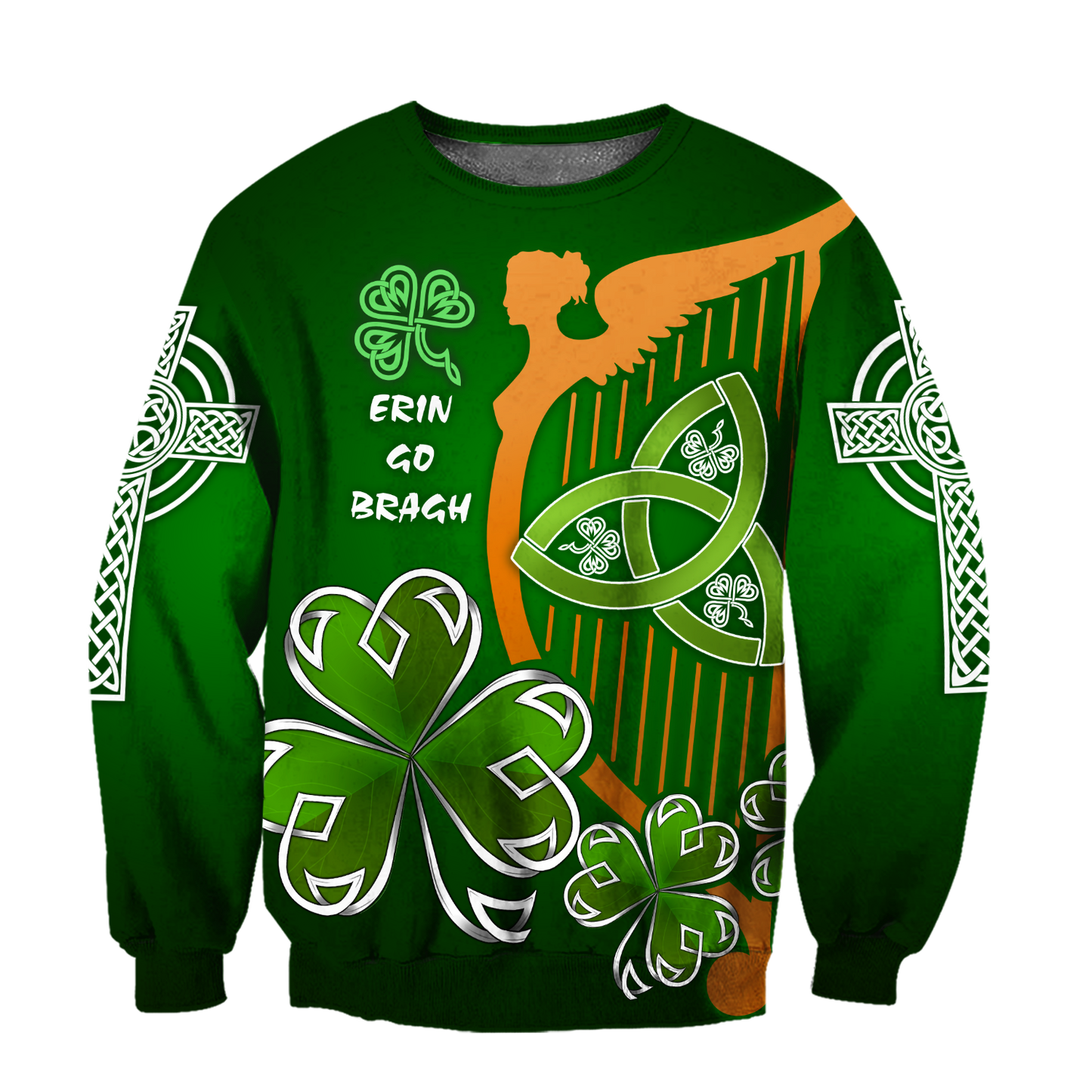Premium Unisex Hoodie Irish St.Patrick Day The Harp The Shamrock And The Trinity ML