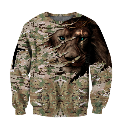 Lion Camo 3D All Over Printed Unisex Shirts