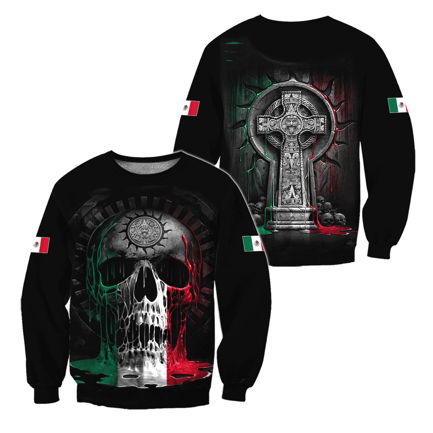 Mexico Skull 3D All Over Printed Unisex Hoodie