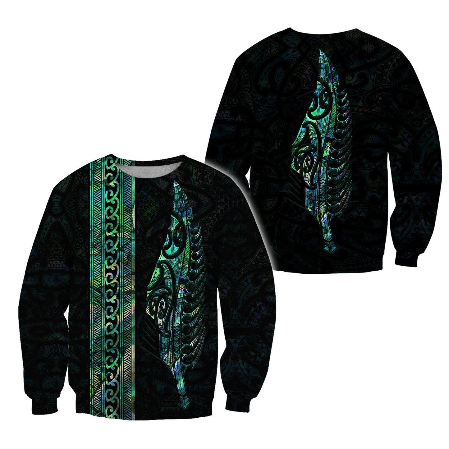 Maori Silver Fern Paua Shell 3D All Over Printed Unisex Shirts