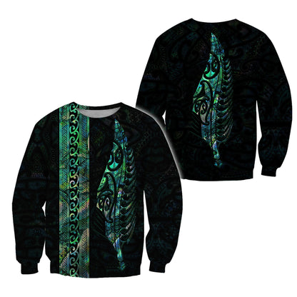 Maori Silver Fern Paua Shell 3D All Over Printed Unisex Shirts