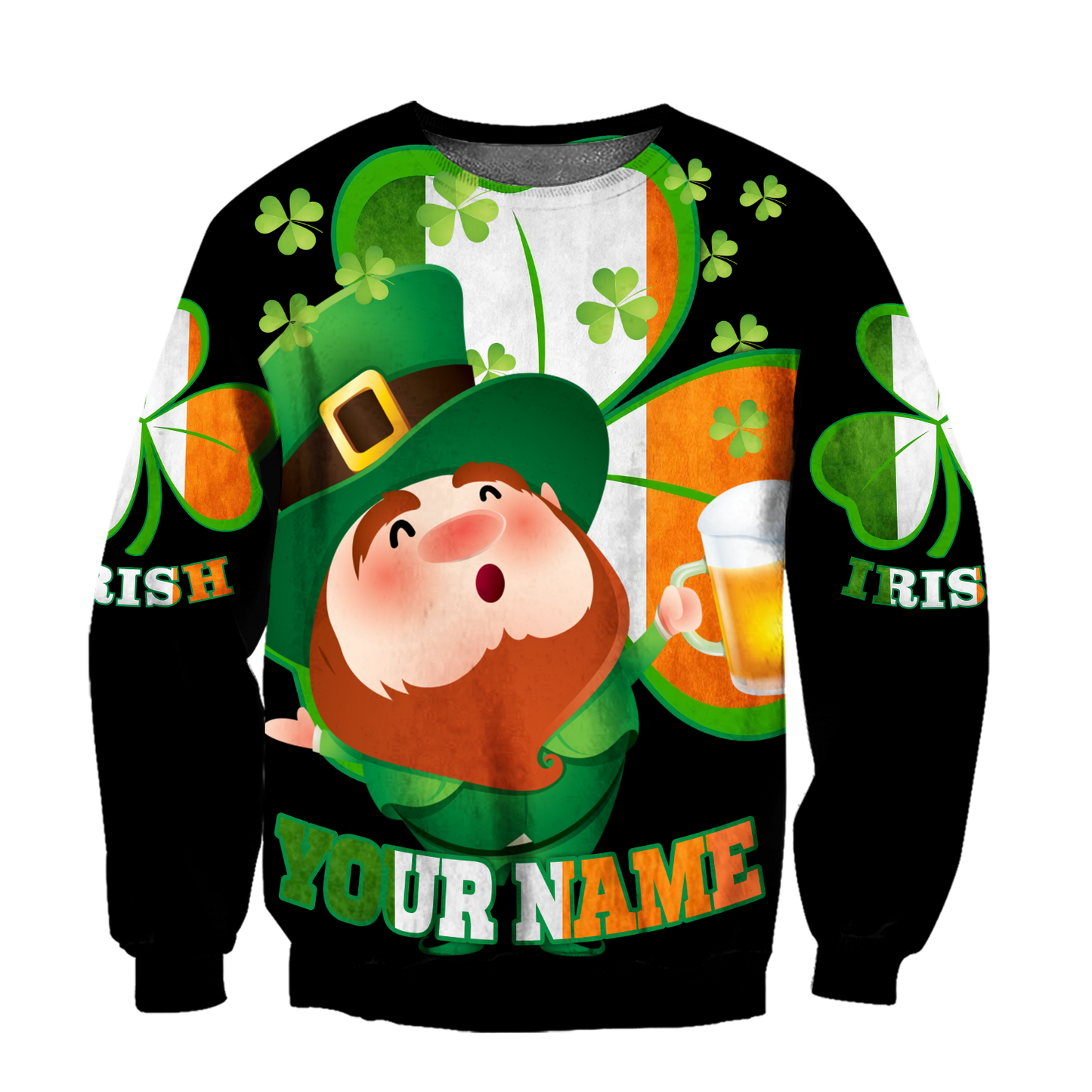 Irish 3D All Over Printed Unisex Shirts Saint Patrick's Day Black Ver
