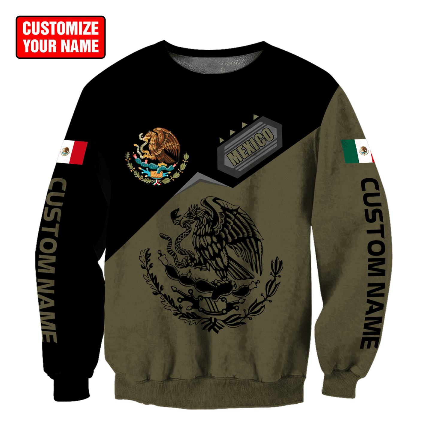 Personalized Name Mexican 3D All Over Printed Hoodie