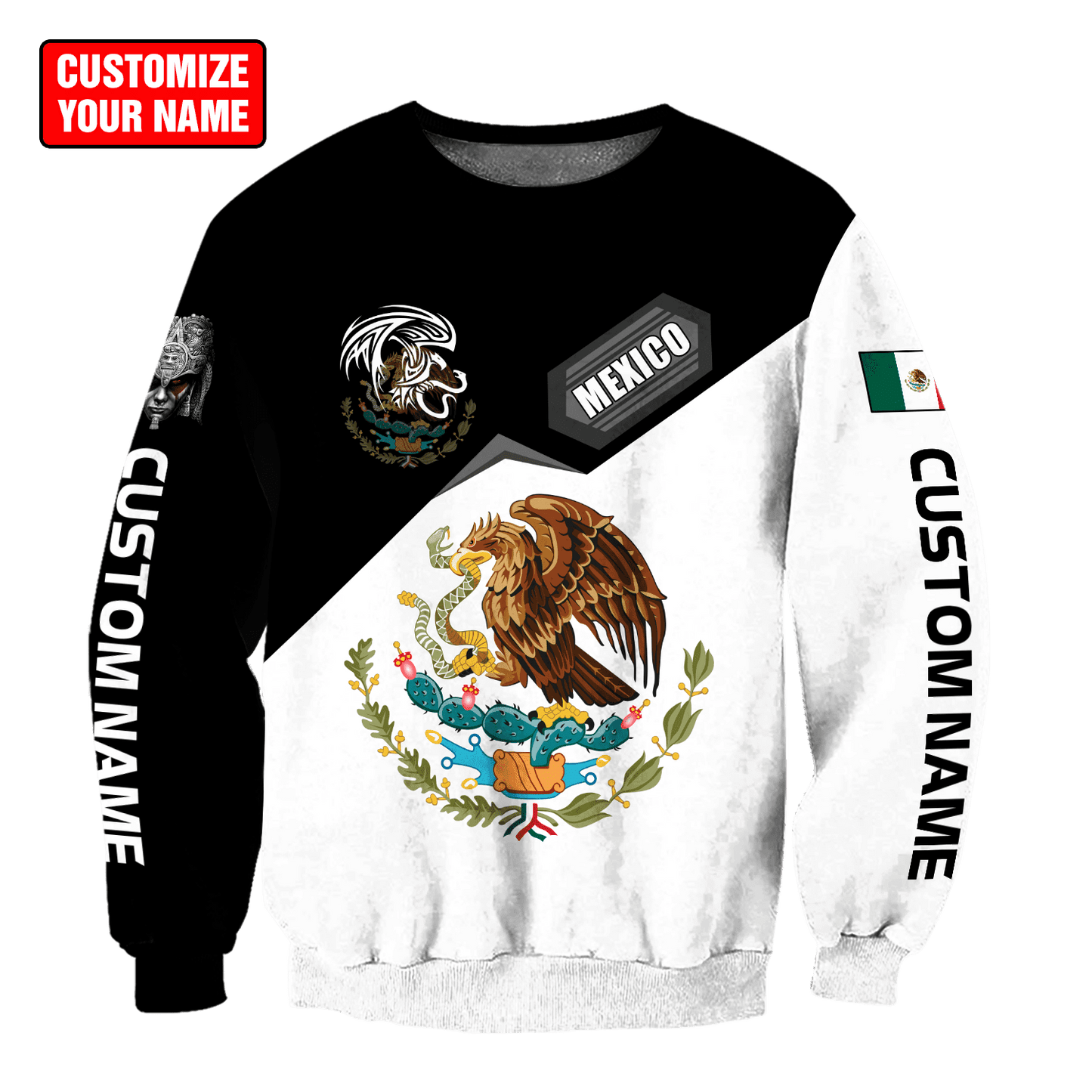 Personalized Name Mexican 3D All Over Printed Unisex Shirts