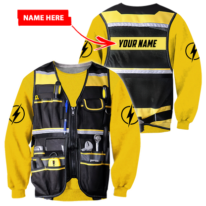 Customize Name Electrician 3D All Over Printed Unisex Shirts DD22052103