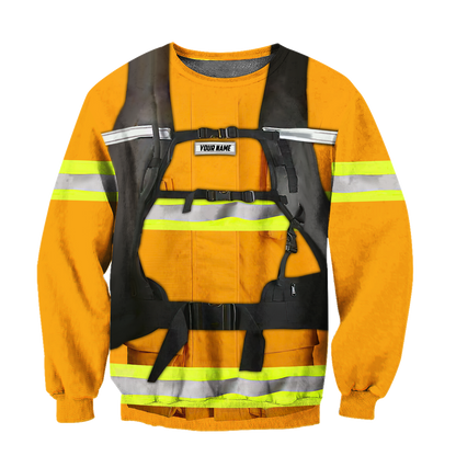 Customize Name Firefighter 3D All Printed Hoodie For Men And Women