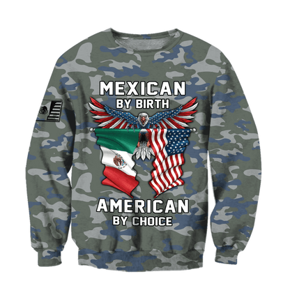 Mexican By Birth American By Choice 3D All Over Printed Hoodie