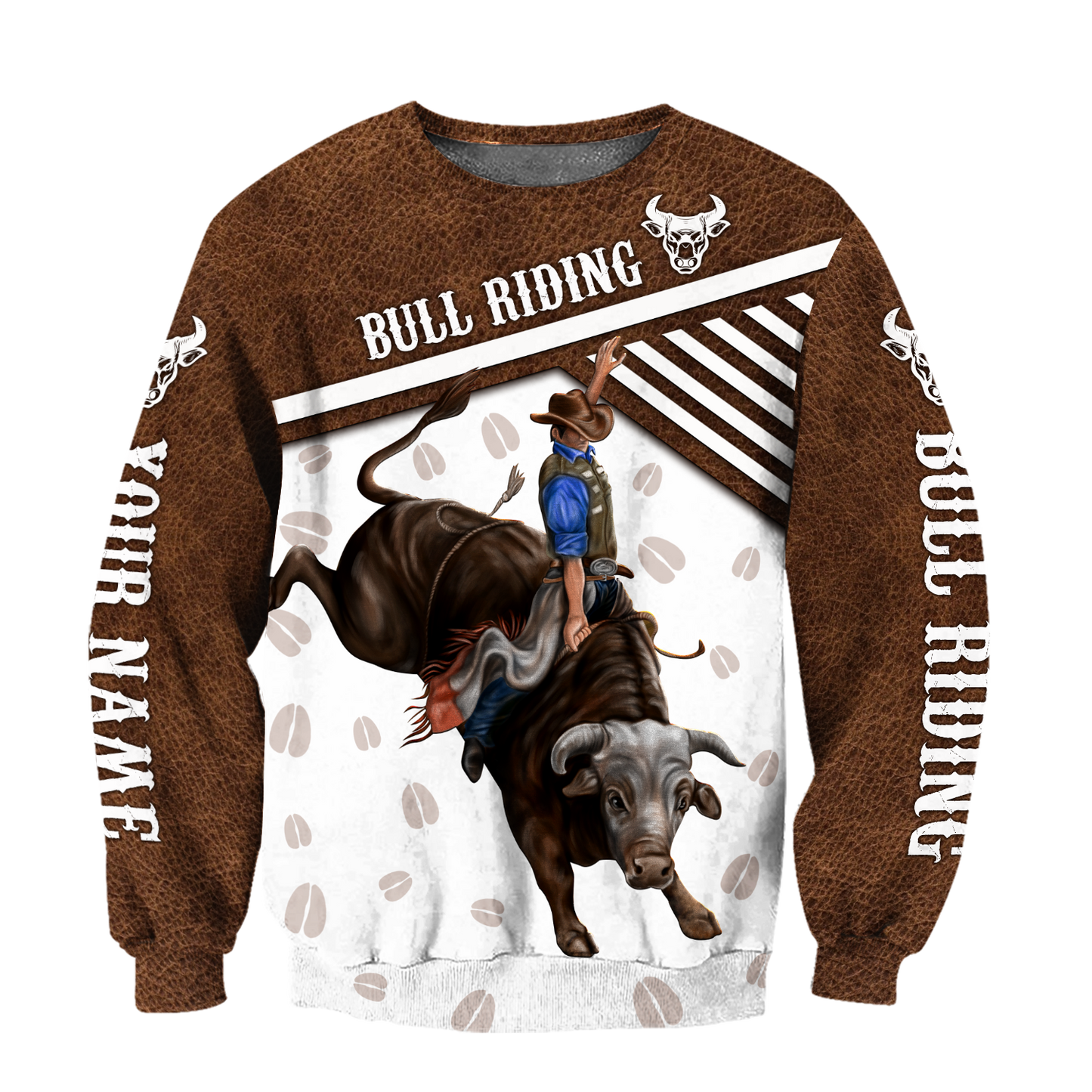 Personalized Name Bull Riding 3D All Over Printed Unisex Shirts Bull Hoof
