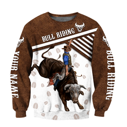 Personalized Name Bull Riding 3D All Over Printed Unisex Shirts Bull Hoof