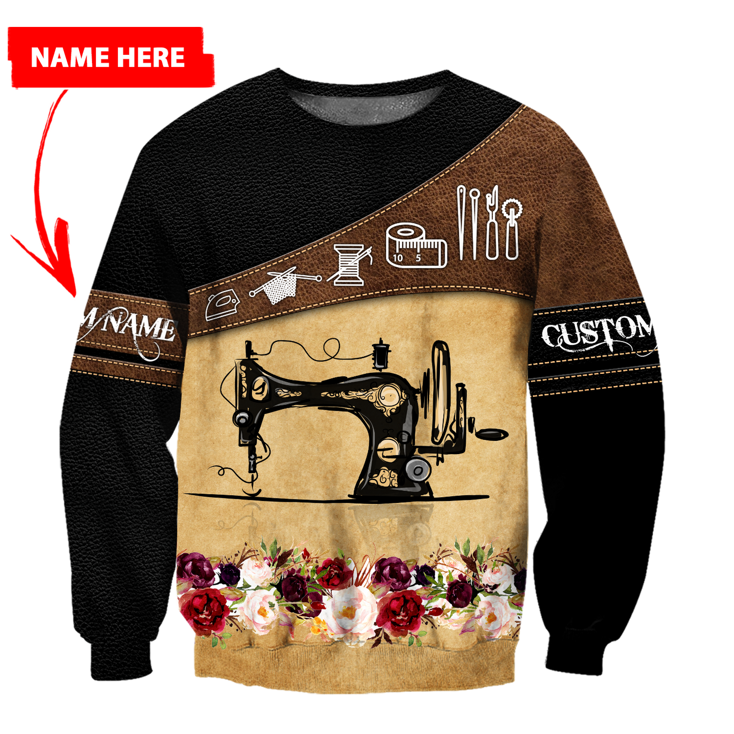 Personalized Name Sewing machine 3D All Over Printed Shirts