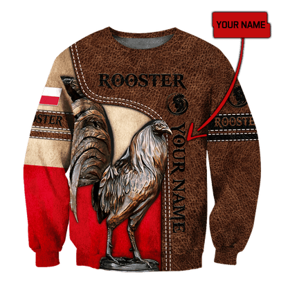 Personalized Polska Rooster 3D All Over Printed Unisex Hoodie