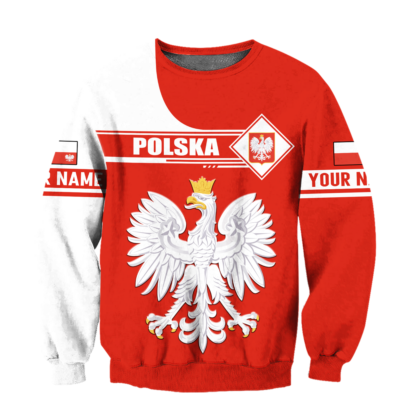 Personalized Polska 3D All Over Printed Unisex Hoodie Old