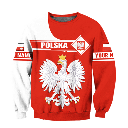 Personalized Polska 3D All Over Printed Unisex Hoodie Old