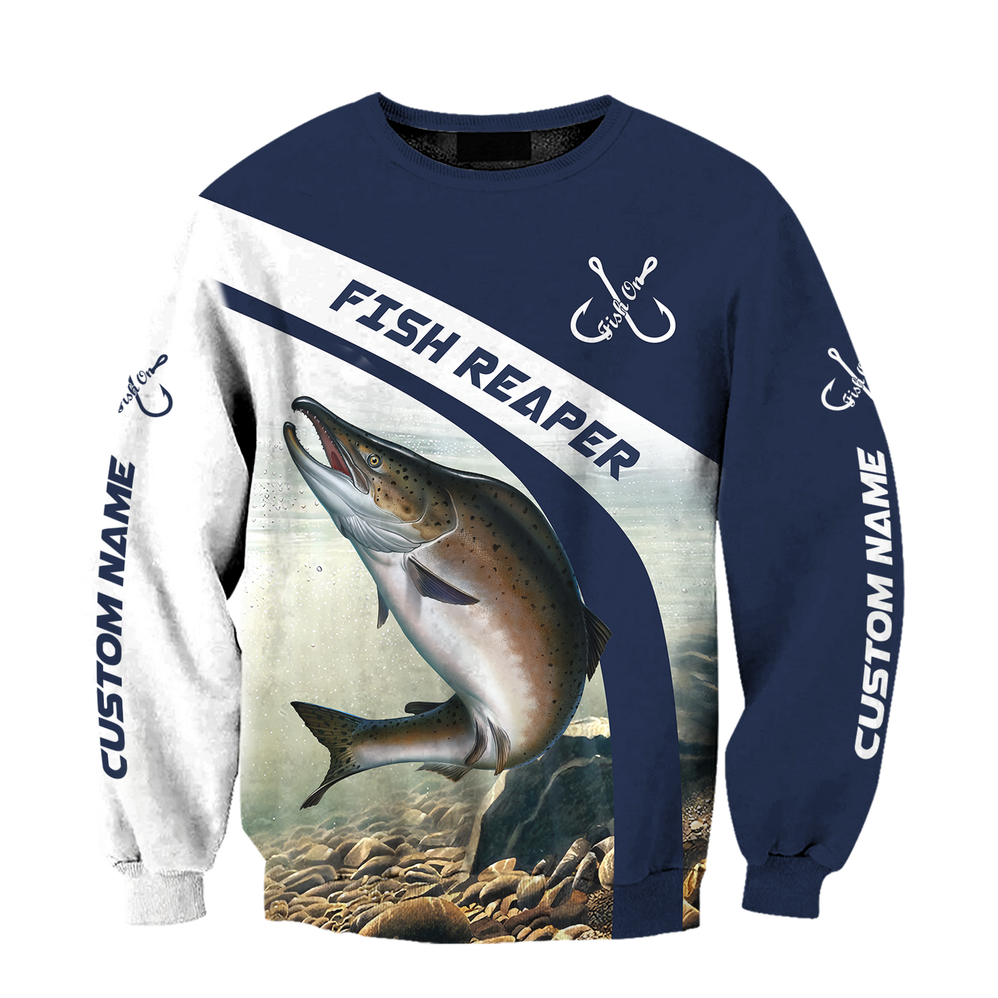 Custom name Trout-Salmon fishing design 3d print shirts