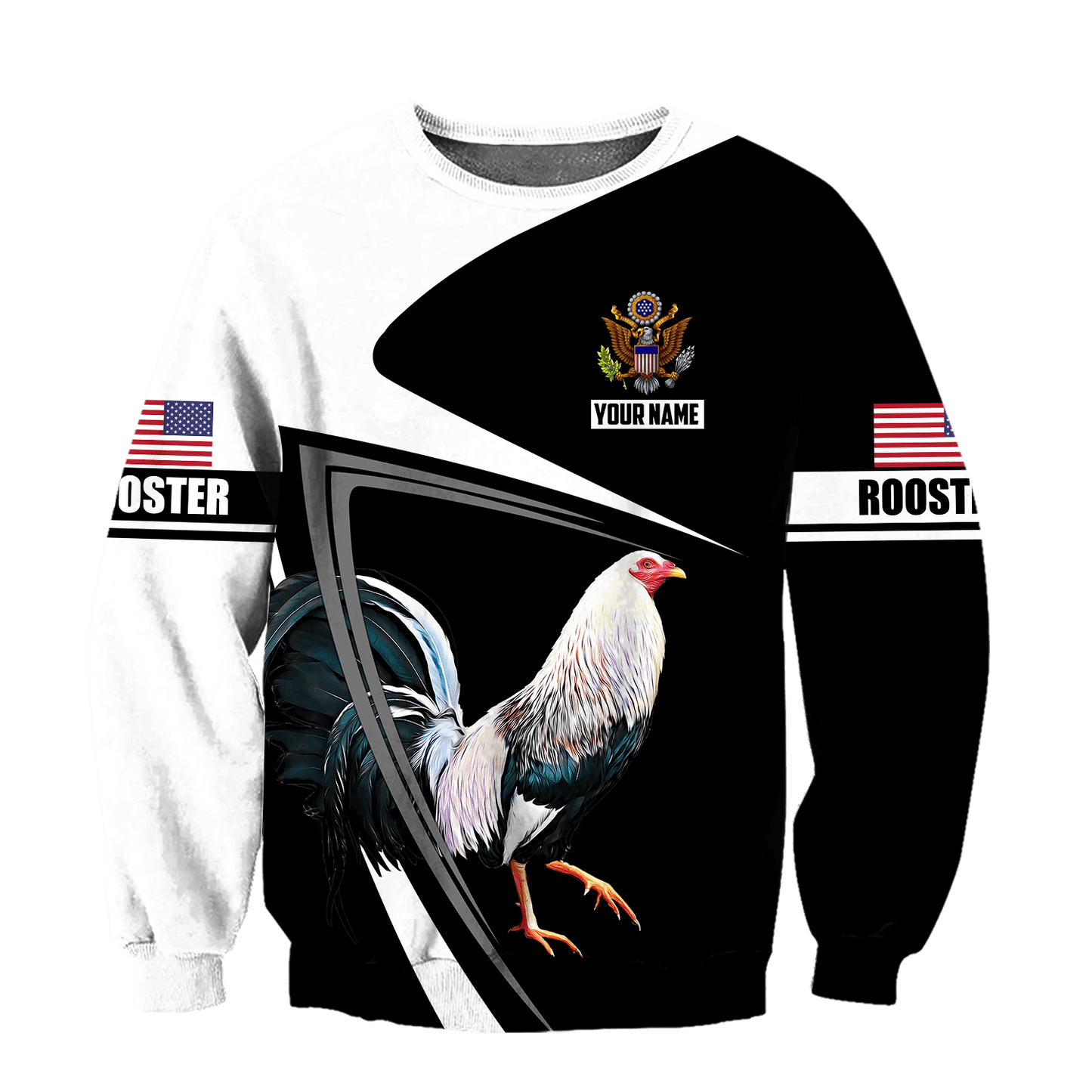 Personalized Rooster 3D Printed Unisex Shirt