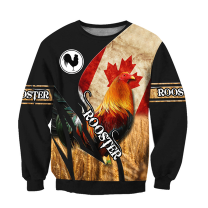Personalized Canadian Rooster 3D Printed Unisex Shirt