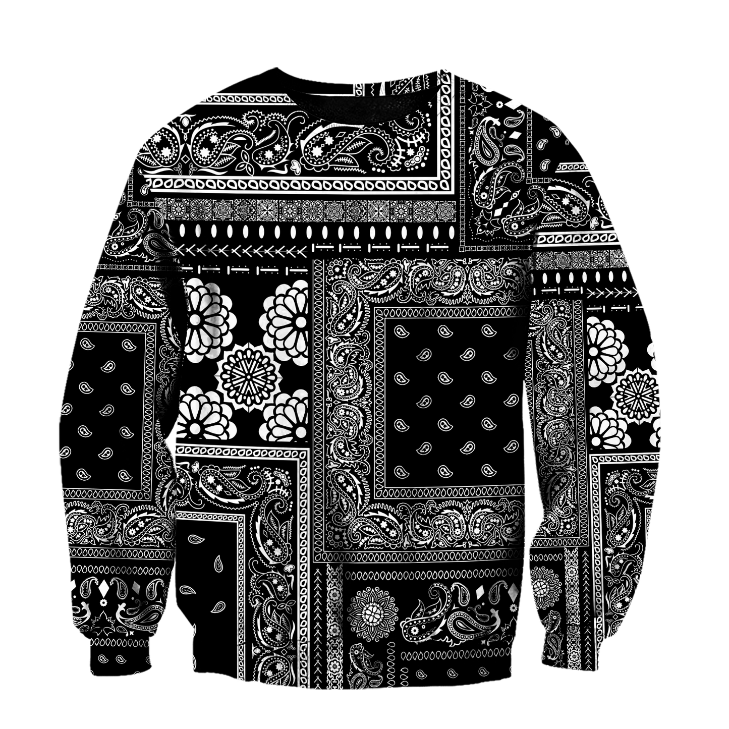 Paisley Bandana Vibe with Black White tone Street Style 3D All Over Printed