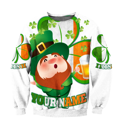 Irish 3D All Over Printed Unisex Shirts Saint Patrick's Day White Ver