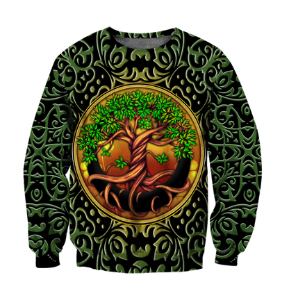 Irish Tree Of Life Day 3D Hoodie Shirt For Men And Women LAM
