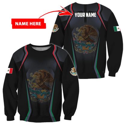 Persionalized Mexico 3D All Over Printed Hoodie