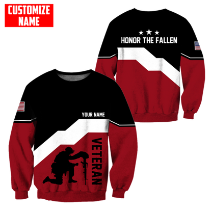 Custom Name US Veteran  3D All Over Printed