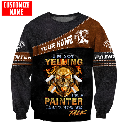 Tmarc Tee Personalized Name Painter 3D All Over Printed Unisex Shirts Leather Texture Ver 3