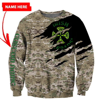 Irish Veterans - Persionalized Name 3D Hoodie Shirt For Men And Women