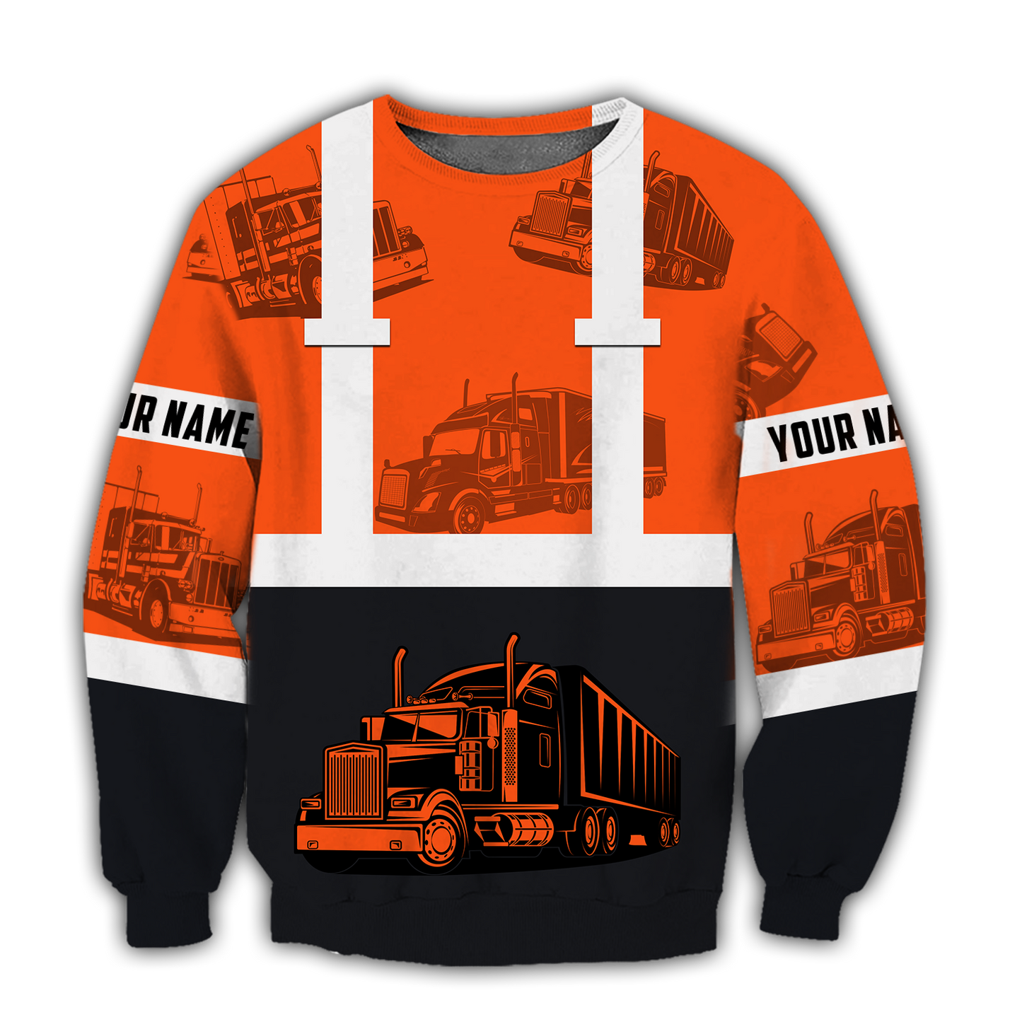 Premium Trucker Personalized Name 3D All Over Printed Unisex Shirts