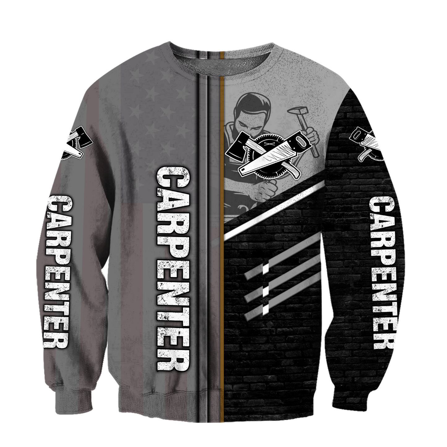 Personalized Name Carpenter 3D All Over Printed Unisex Shirts Metal Pattern Ver 3