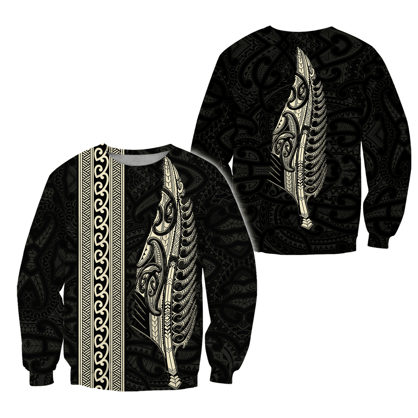 Maori Silver Fern Gold 3D Printed Unisex Shirts