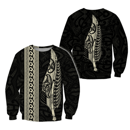 Maori Silver Fern Gold 3D Printed Unisex Shirts