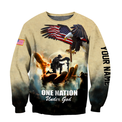 US Army Veteran Personalized name 3D All Over Printed Unisex Shirts
