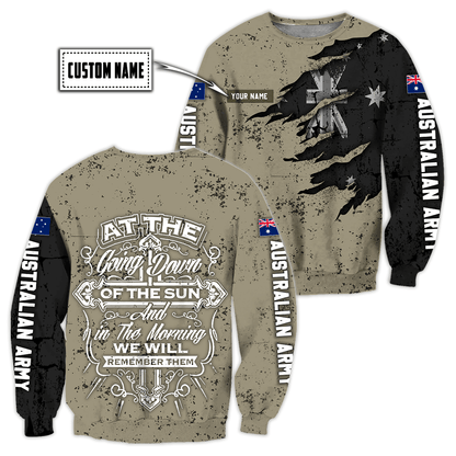 Tmarc Tee Custom name Australian Army Camo 3D Design Print Shirts
