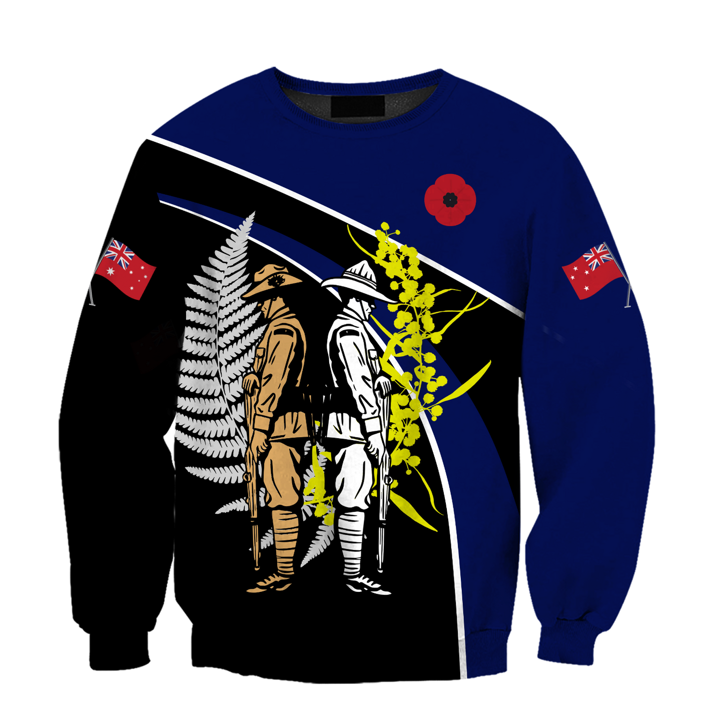 Tmarc Tee The ode fern-wattle Australia and Kiwi blue 3D print shirts
