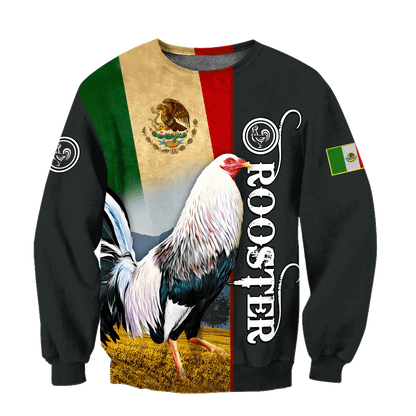 Rooster Mexico 3D All Over Printed Hoodie