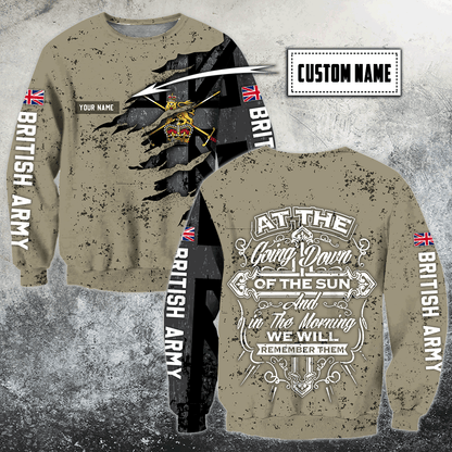 Custom name British Camo 3D Design Print Shirts