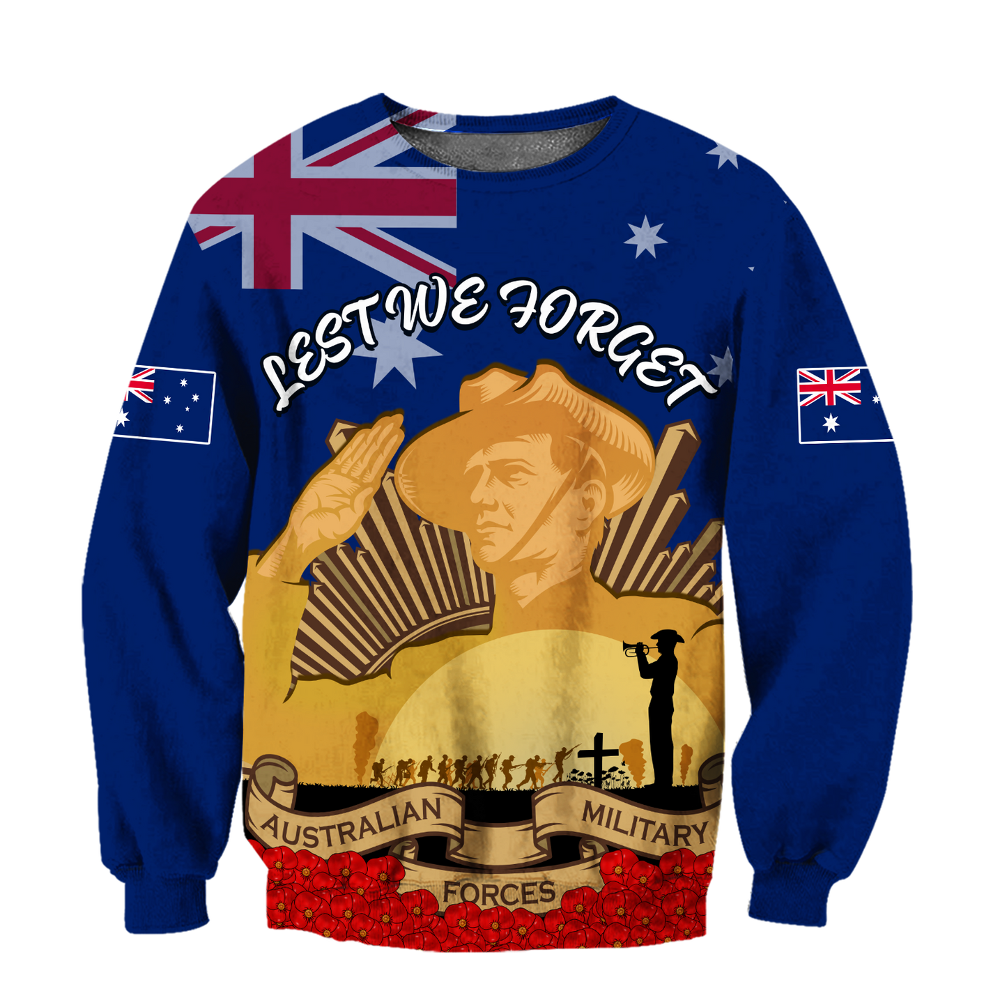 Premium Lest We Forget Anzac Day 3D All Over Printed PL