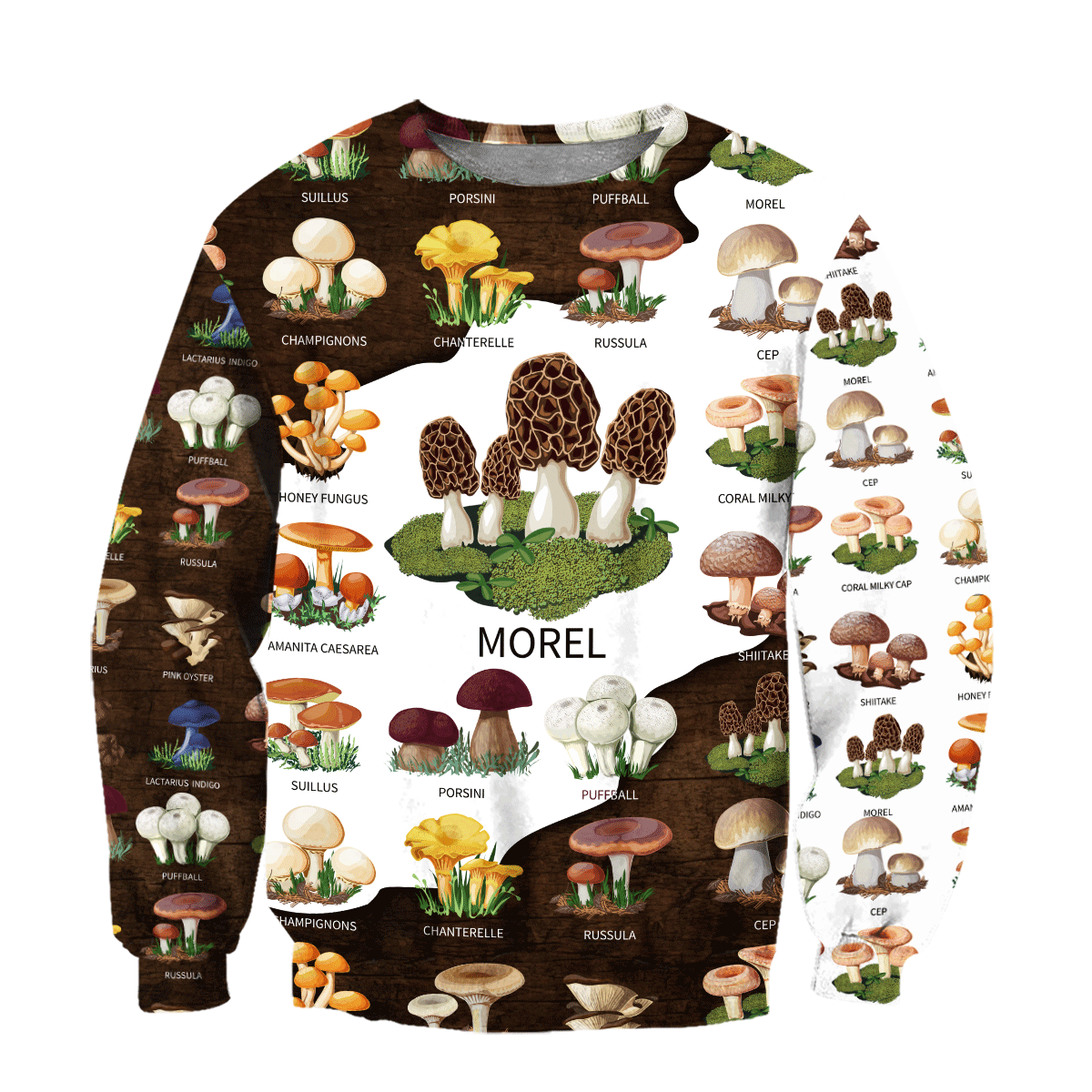 Edible mushroom hunting world 3d print shirts