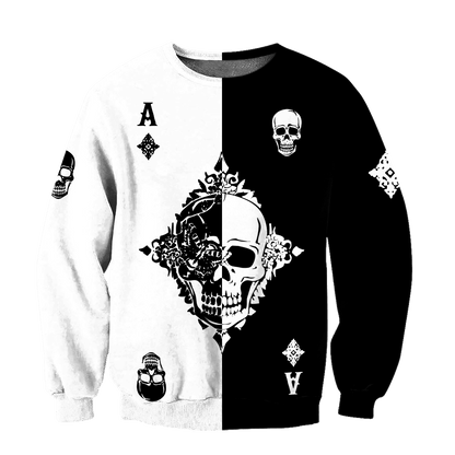 Ace Diamond Skull Gothic Art 3D All Over Printed Unisex Shirts