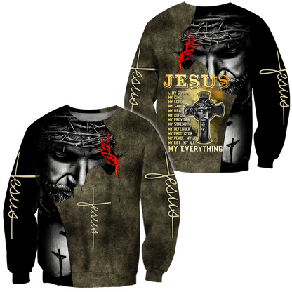 Jesus Christ My Everything 3D Printed Hoodie, T-Shirt for Men and Women