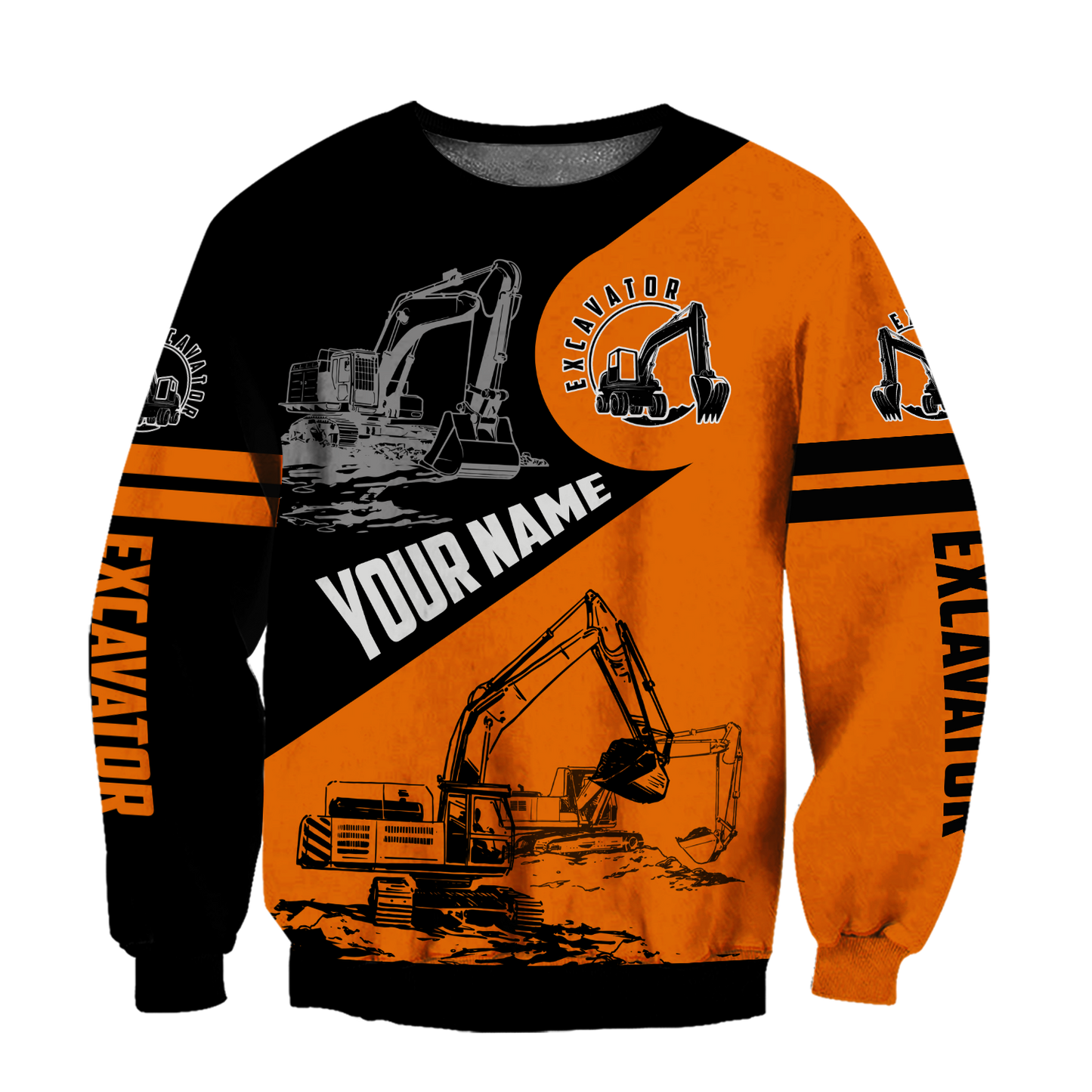 Personalized Excavator Hoodie 3D All Over Printed Unisex Shirts