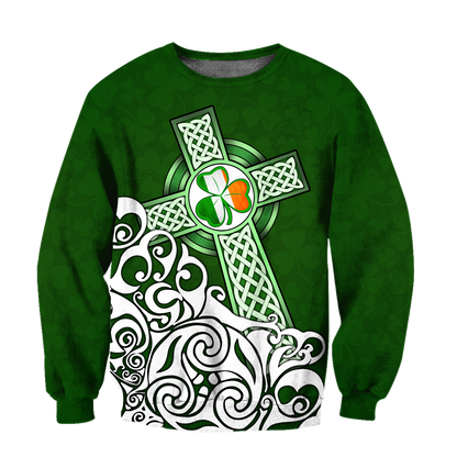 Premium Unisex Hoodie Irish St.Patrick Celtic Cross ML