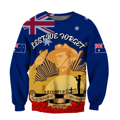 Premium Anzac Day Lest We Forget 3D All Over Printed Unisex