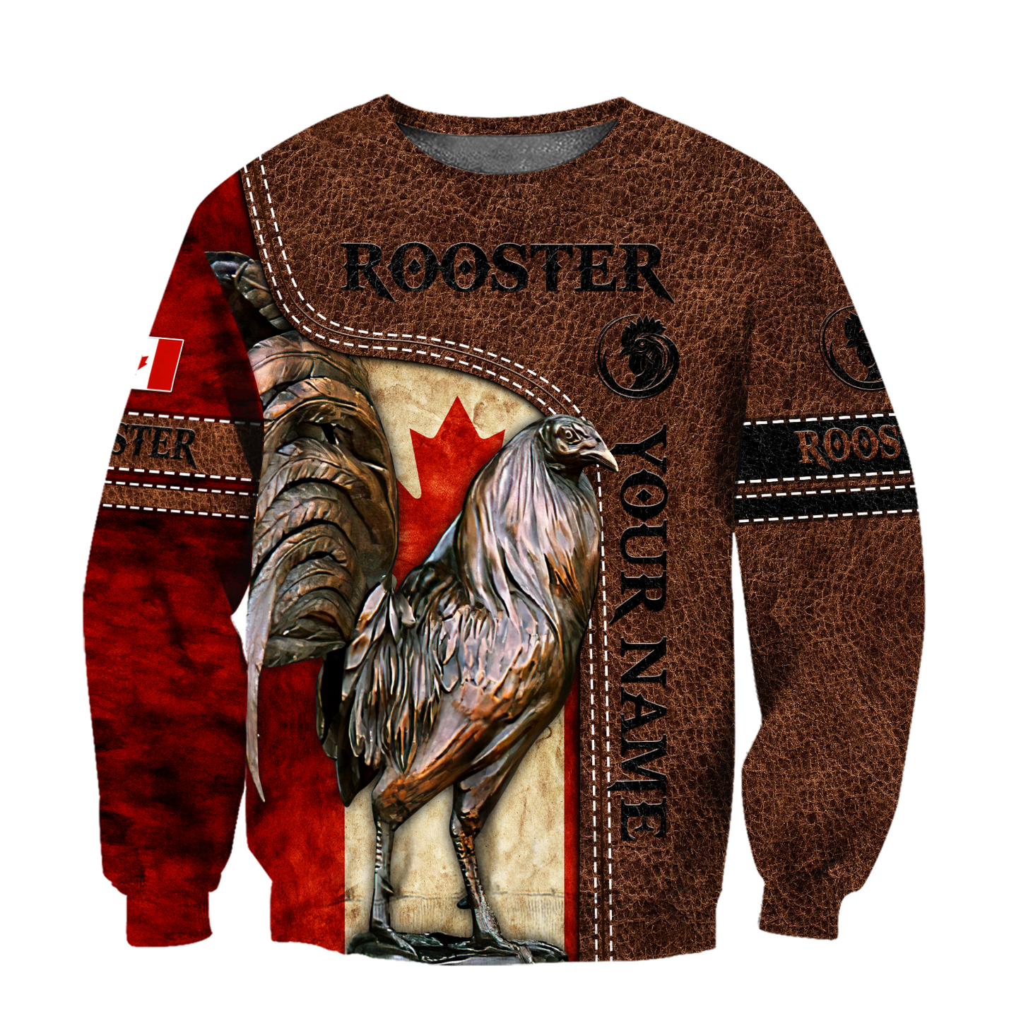 Personalized Canadian Rooster 3D Printed Unisex Shirt