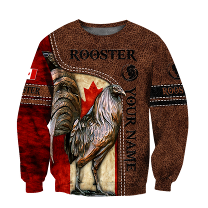 Personalized Canadian Rooster 3D Printed Unisex Shirt