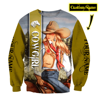 Cowgirl Customize 3D All Over Printed Shirts VP19122008XT